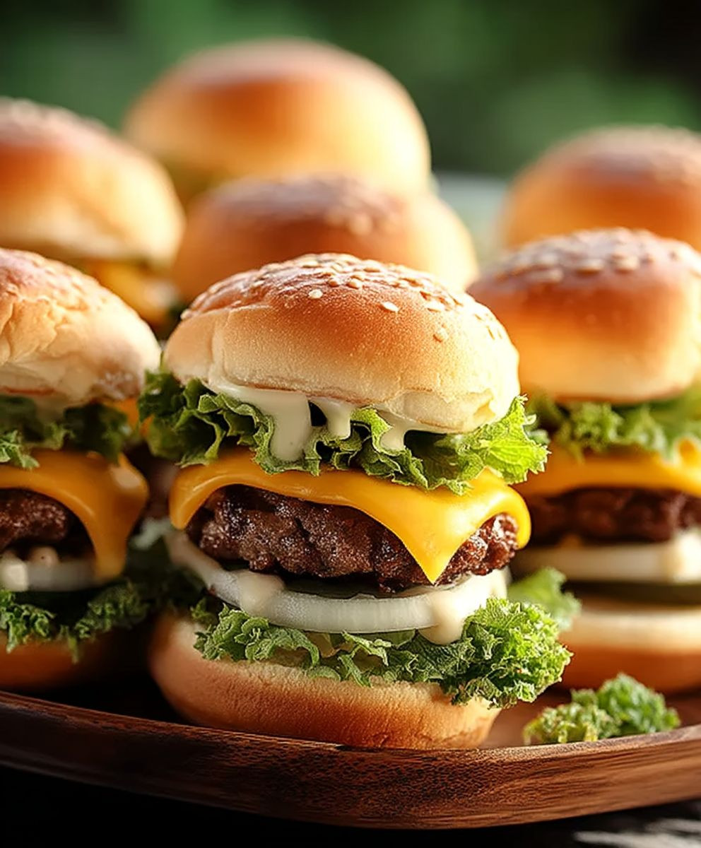 Mini Big Mac Cheeseburgers