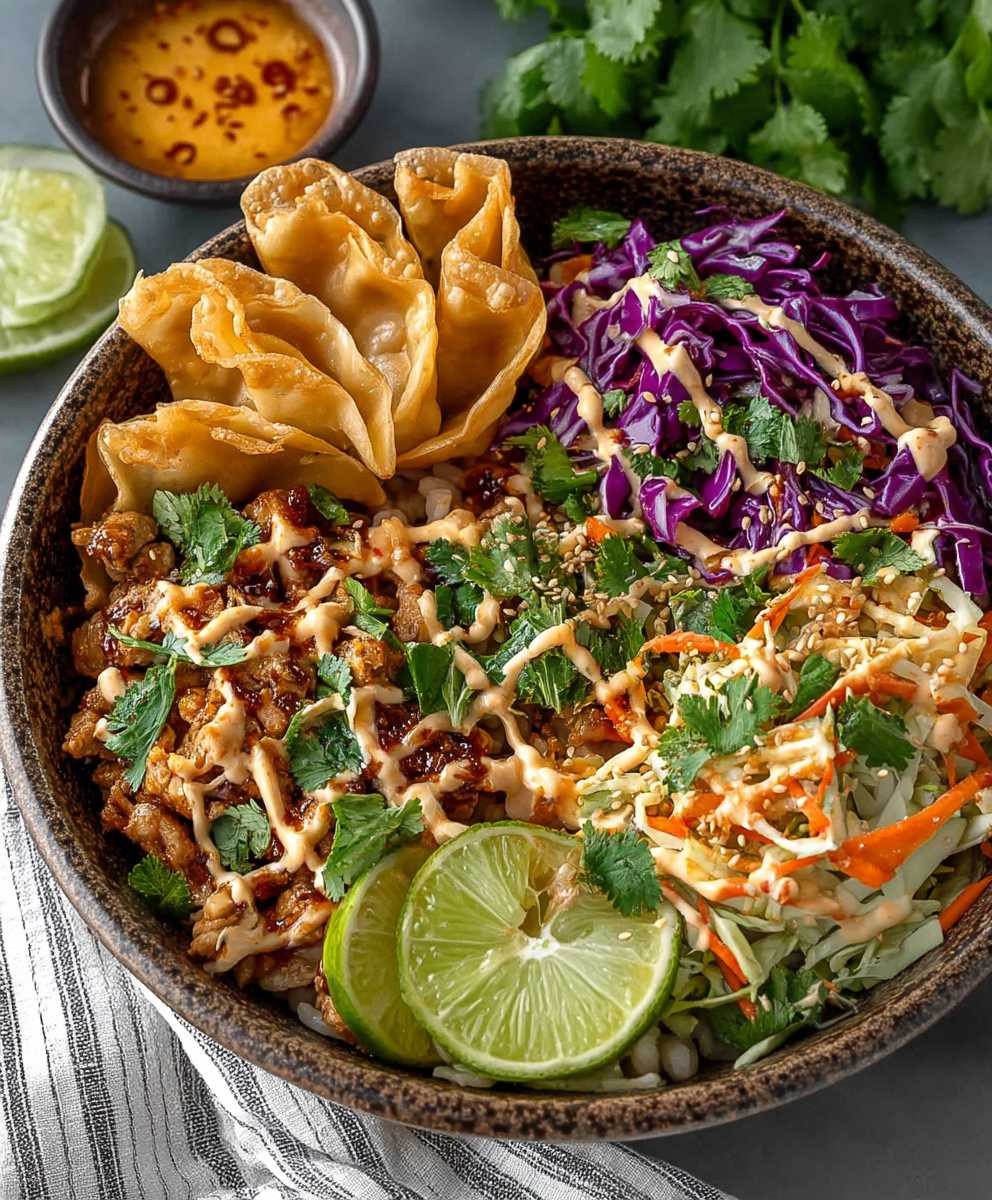 Chicken Wonton Taco Bowl
