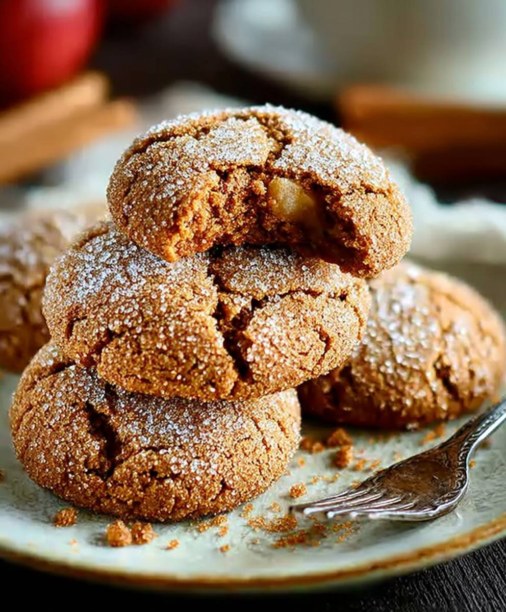 Apple Cider Gingersnap Cookies
