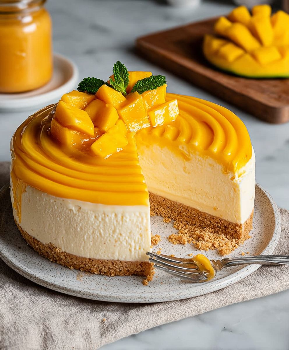 Vegan Mango Cheesecake
