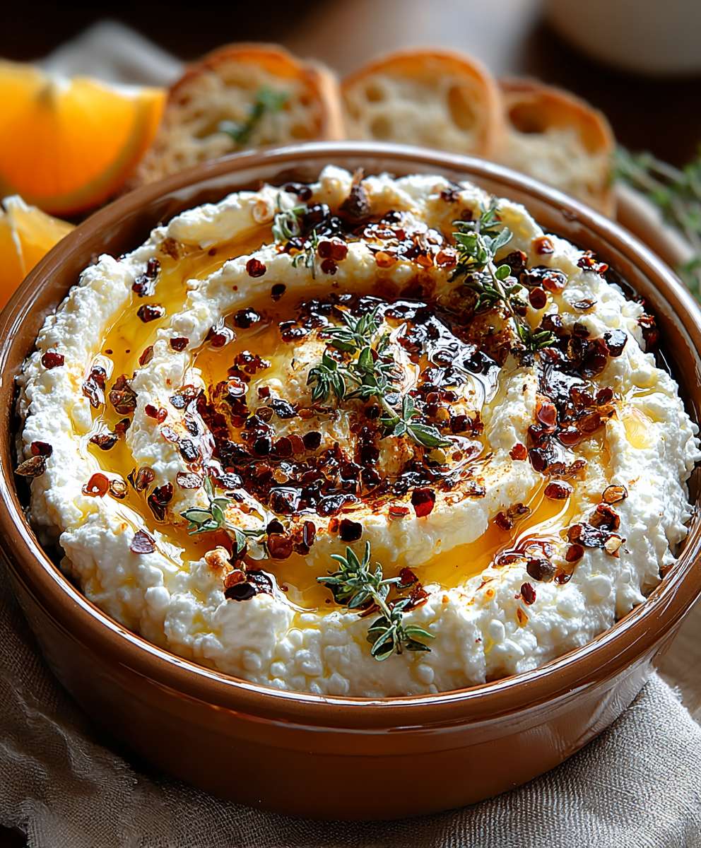 Spicy Ricotta Dip Hot Honey