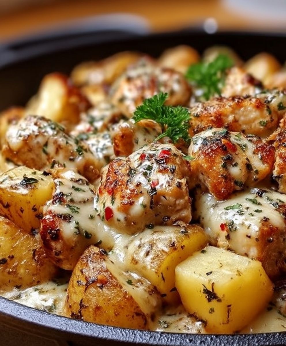 Garlic Parmesan Chicken Potatoes