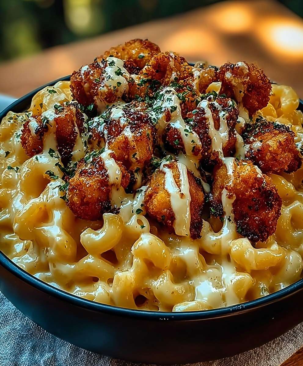 Honey Pepper Chicken Mac Cheese