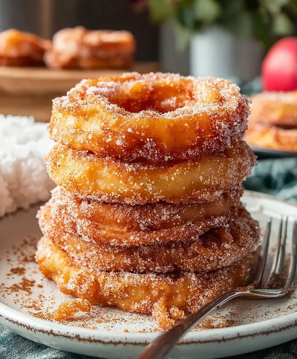 Fried apple rings