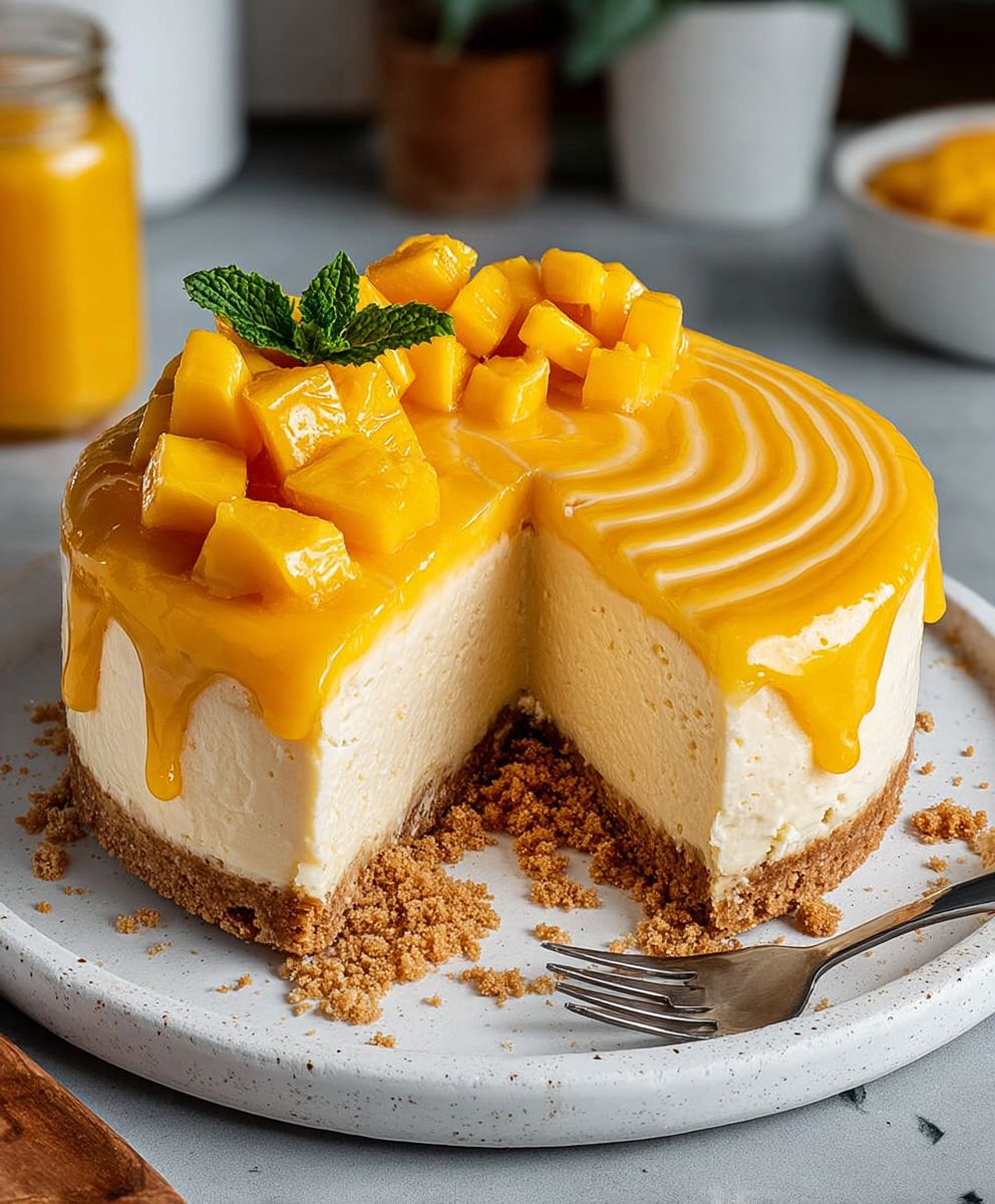 Vegan Mango Cheesecake