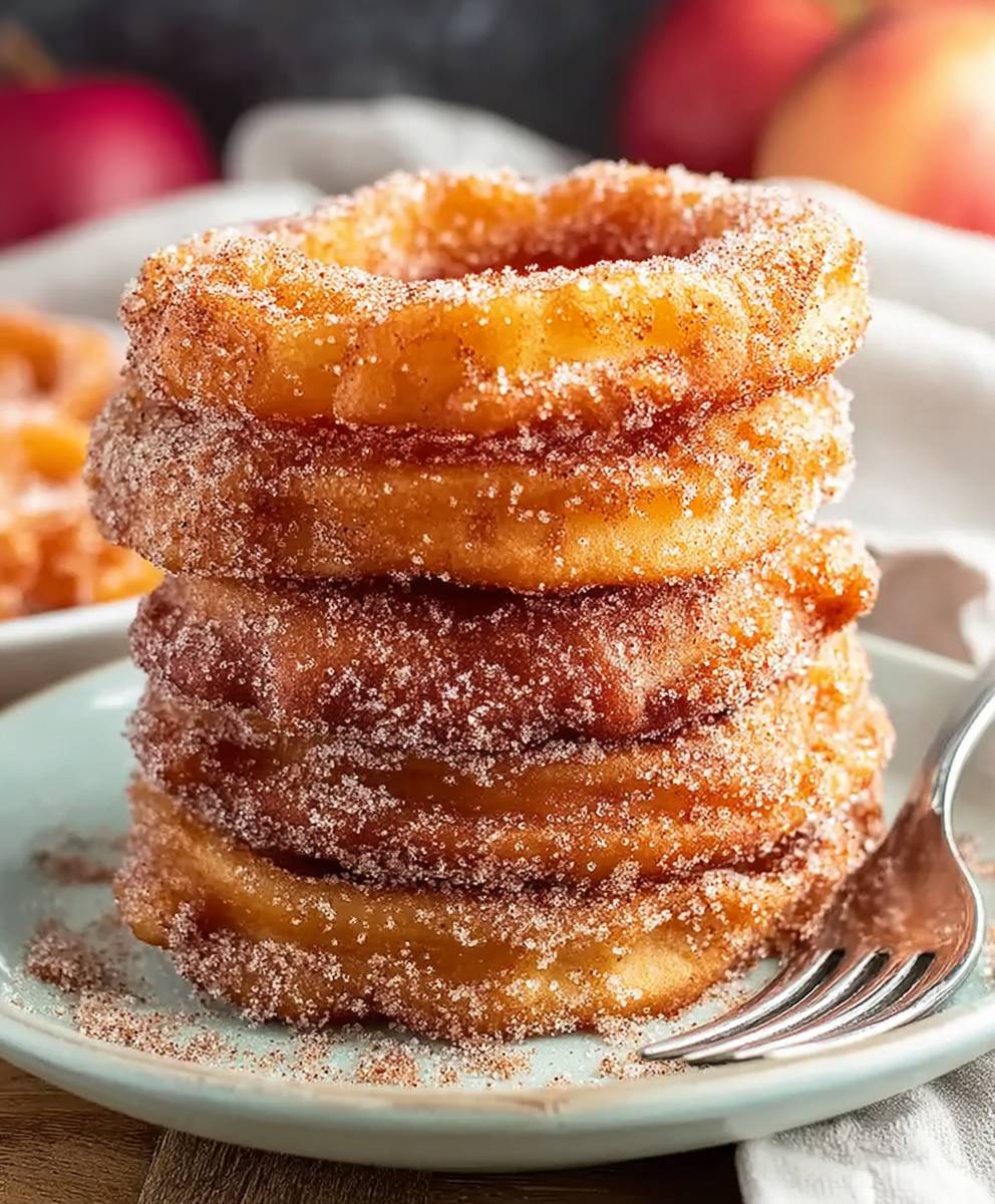 Fried apple rings