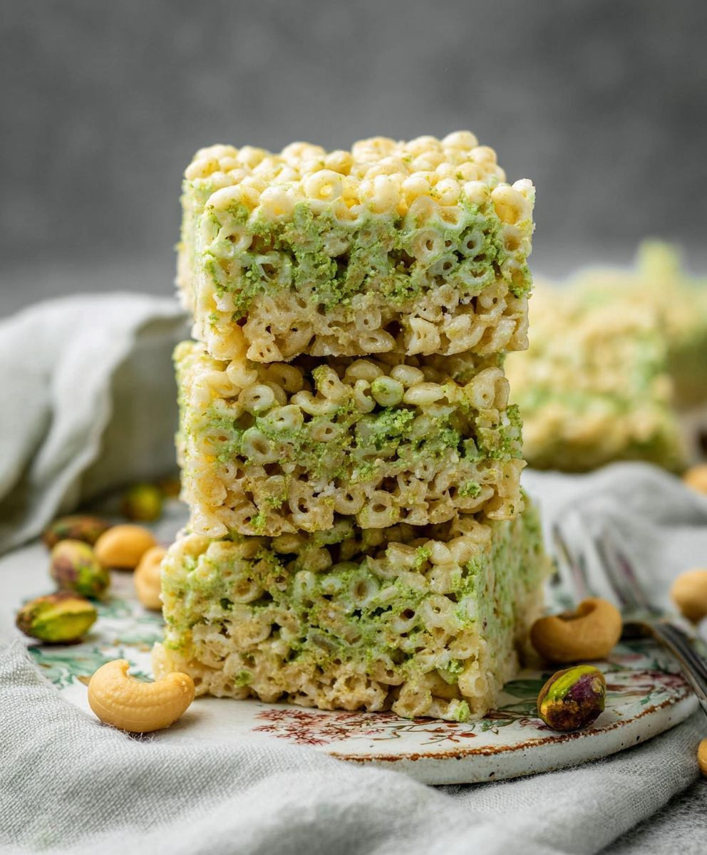 Pistachio Rice Krispie Treats