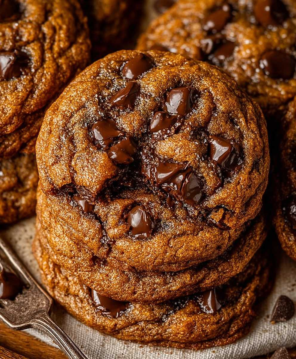 Vegan pumpkin chocolate chip cookies