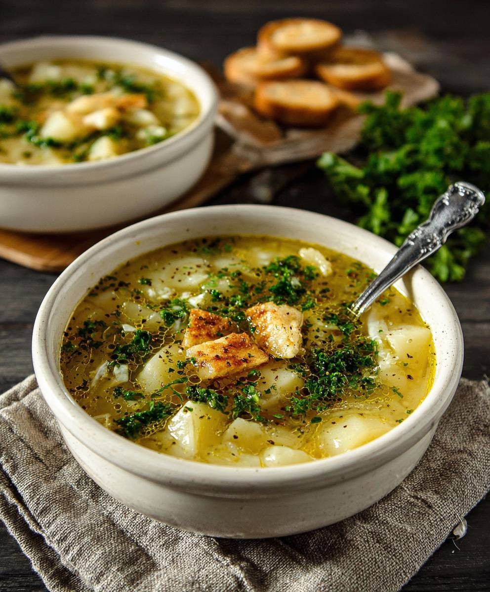 Roasted Garlic Potato Soup
