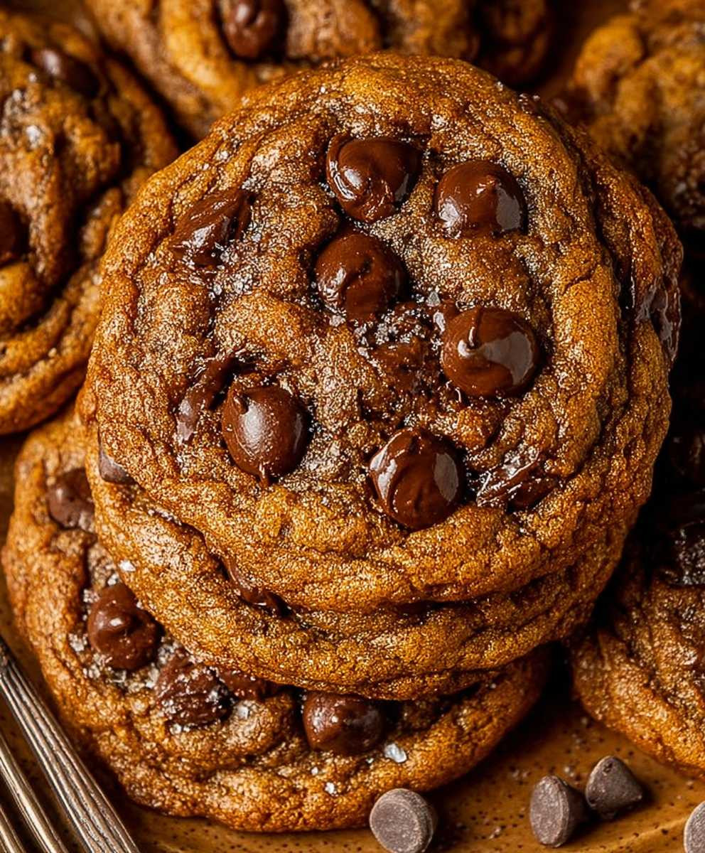 Vegan pumpkin chocolate chip cookies