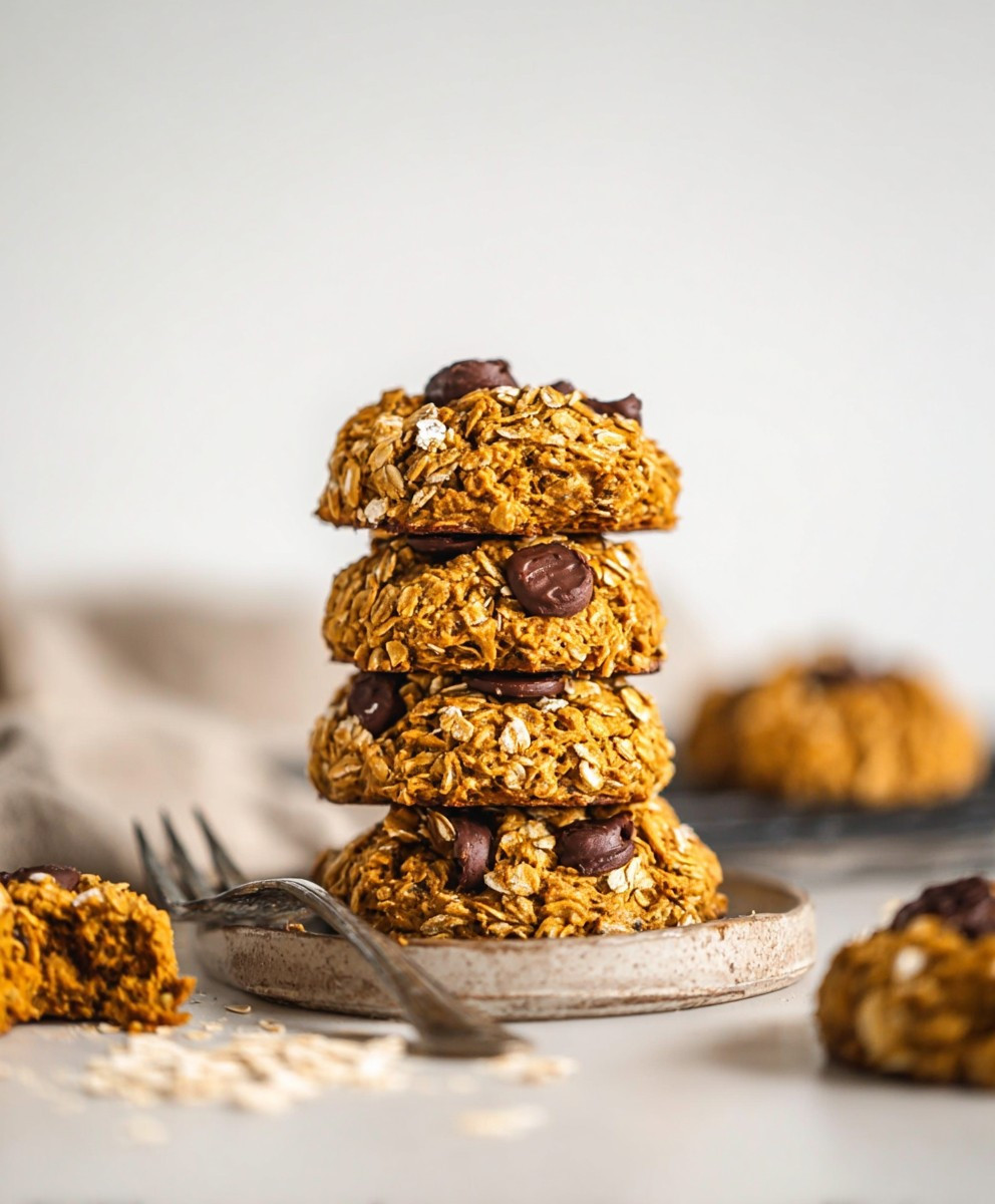 Healthy pumpkin oat cookies