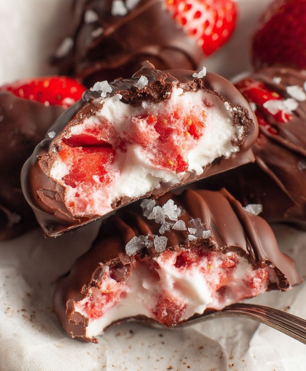 Chocolate strawberry yogurt clusters