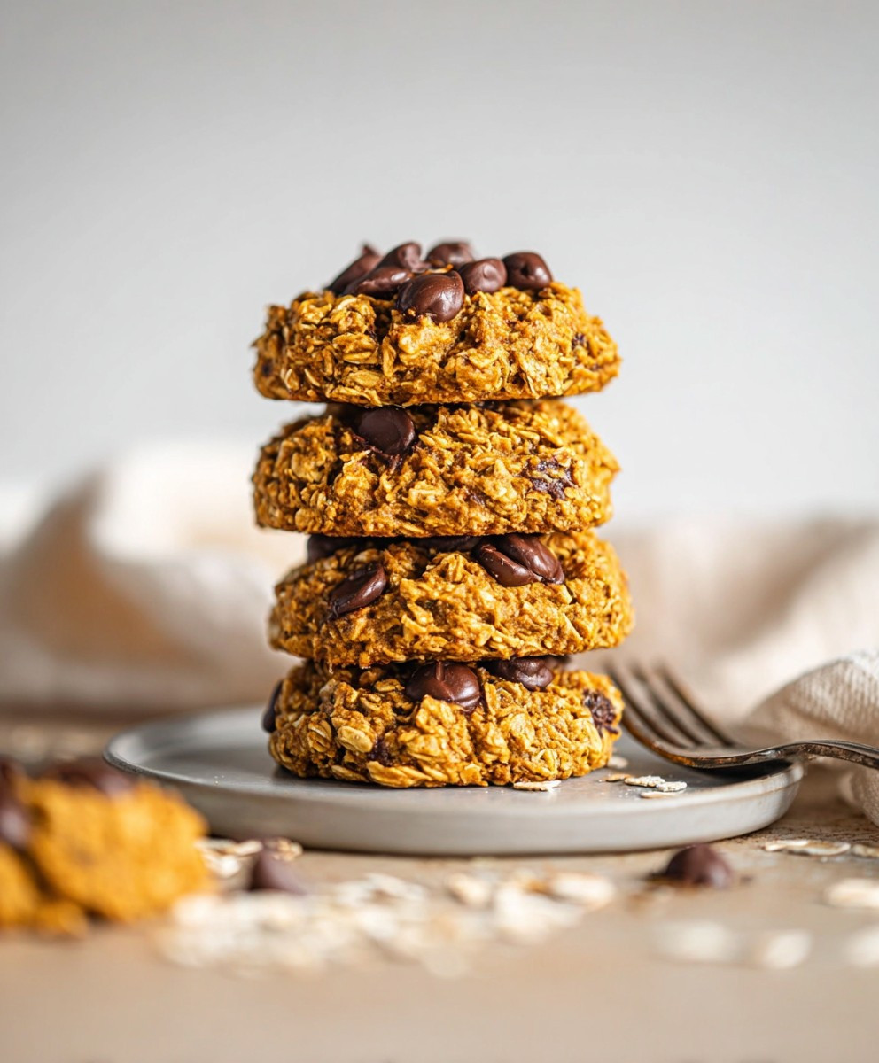 Healthy pumpkin oat cookies