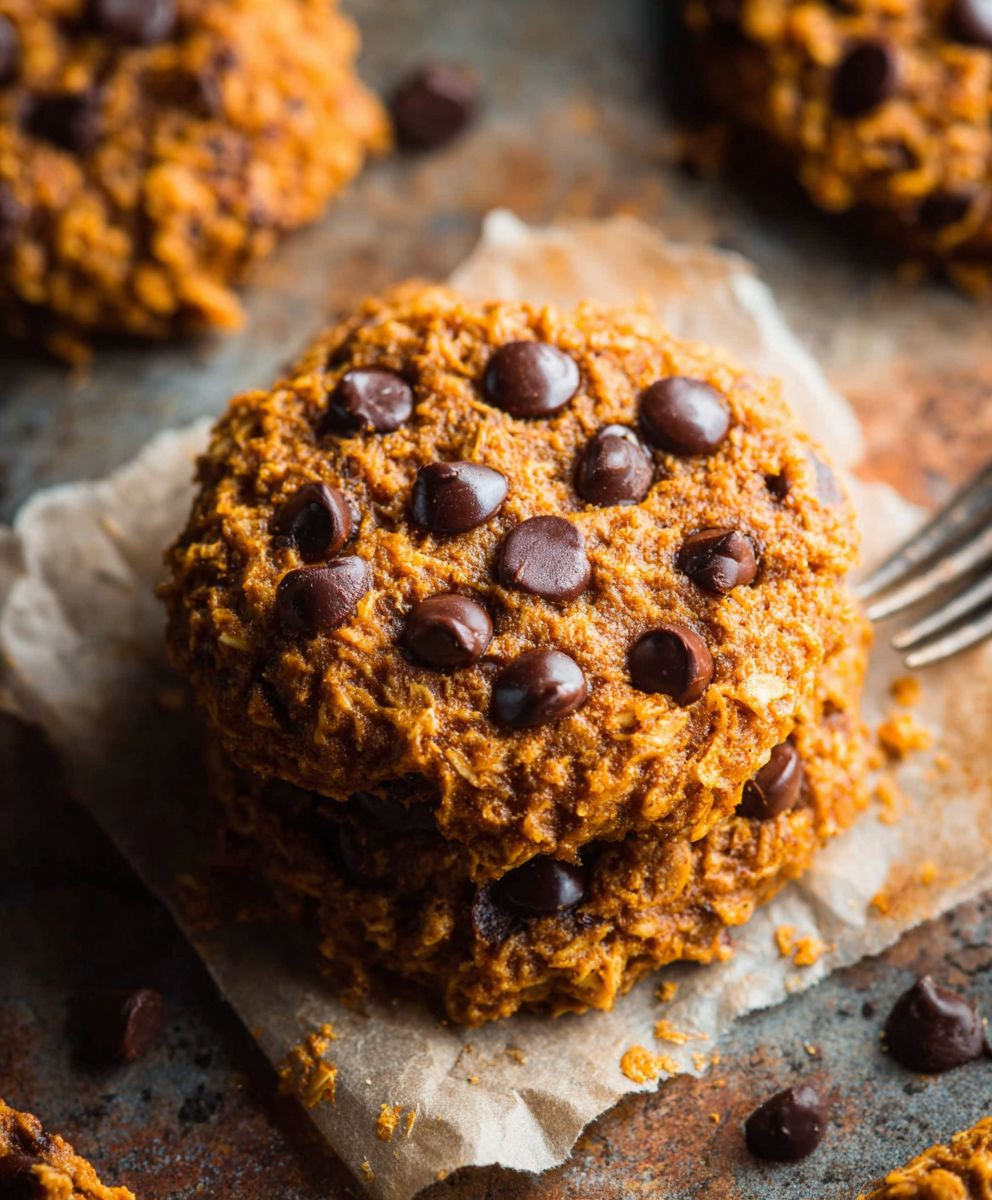Pumpkin Chocolate Chip Oatmeal Cookies