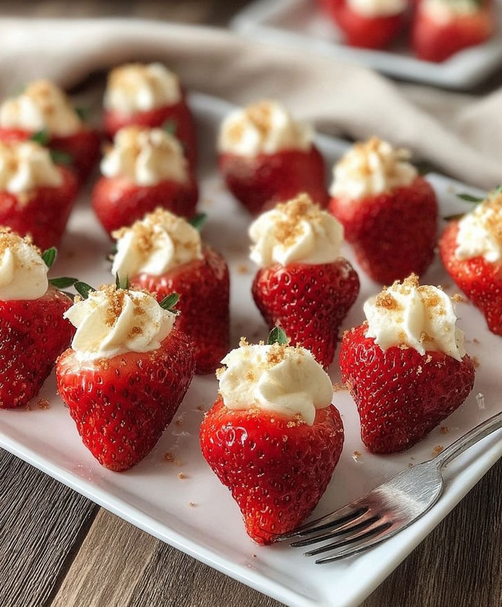Deviled Strawberries Cheesecake Filling