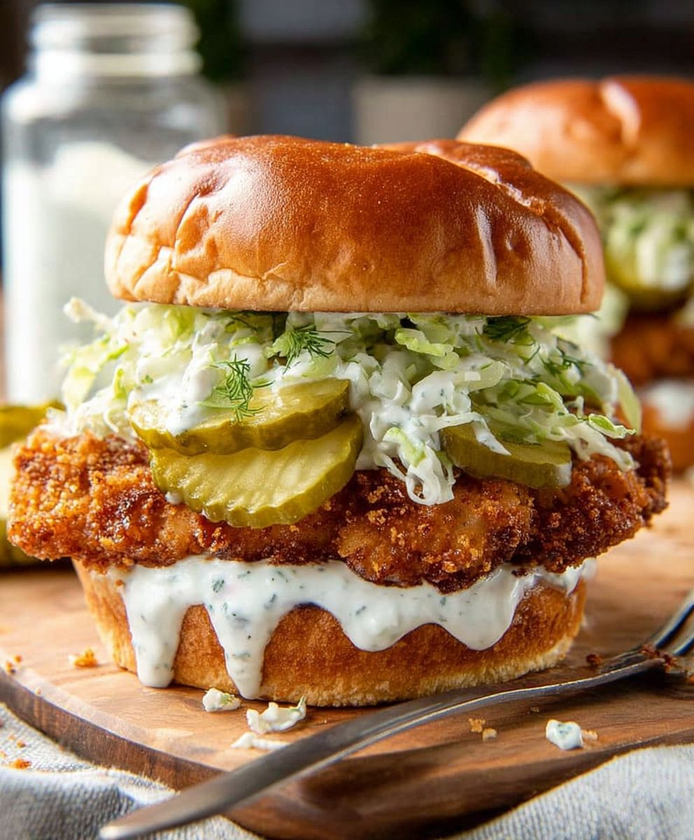Crispy dill chicken sandwich