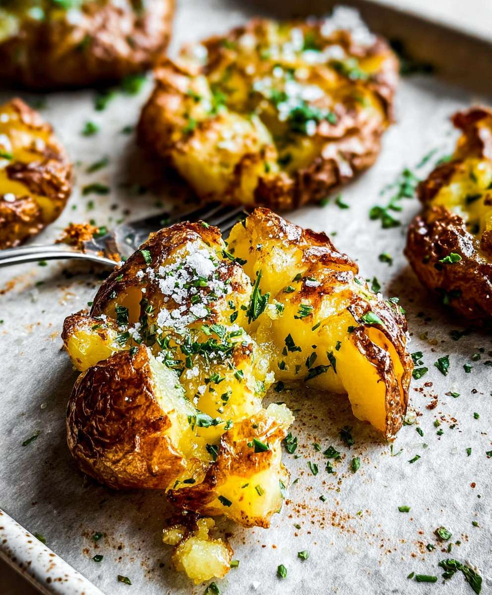 Air fryer smashed potatoes