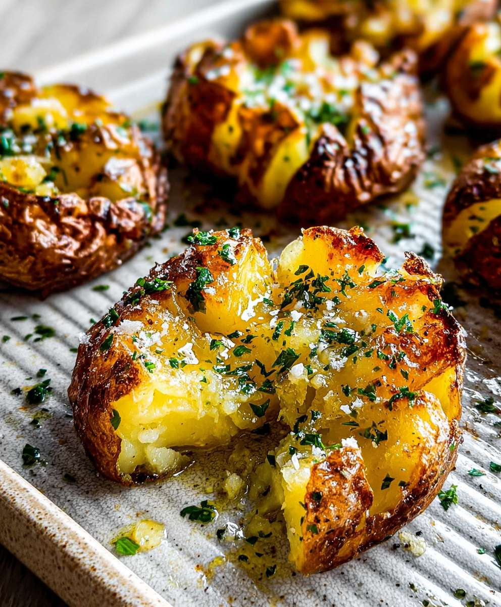 Air fryer smashed potatoes