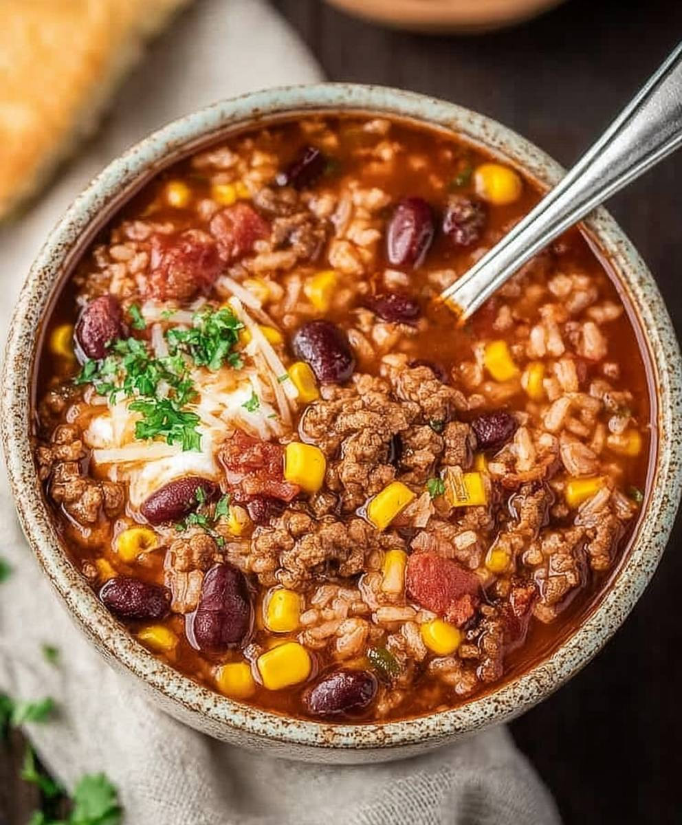 Crock Pot Taco Rice Soup
