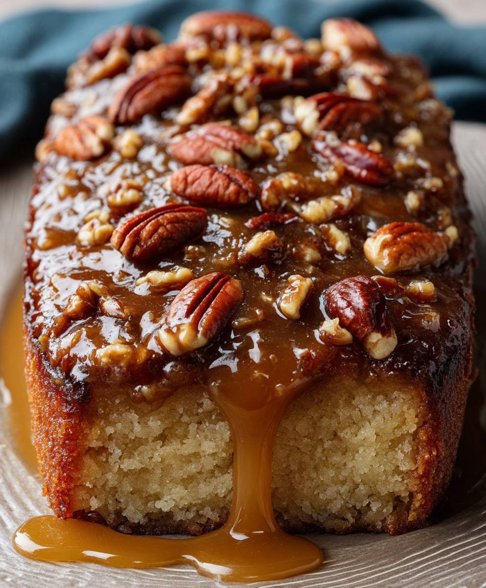 Caramel Pecan Upside Down Cake