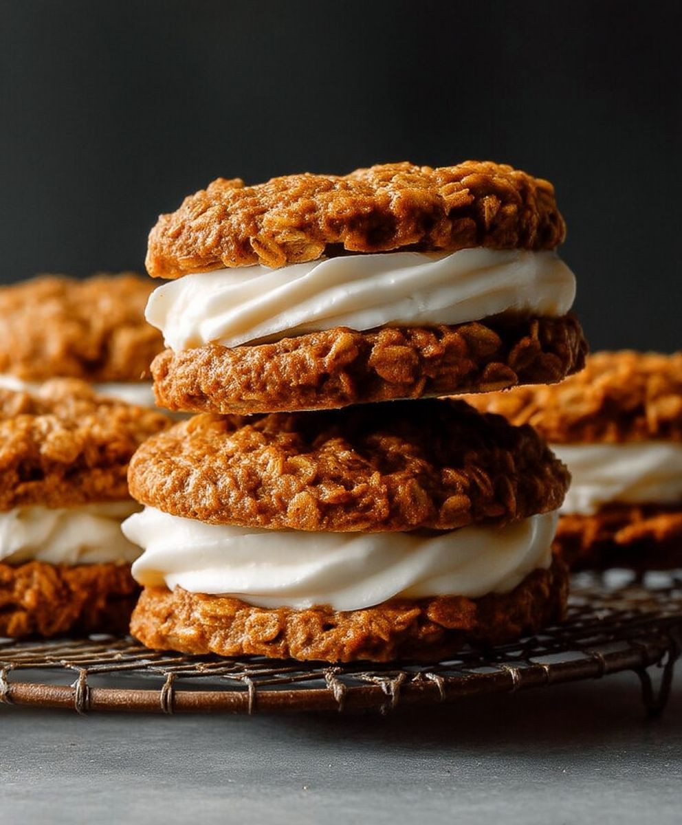 Pumpkin oatmeal cream pies
