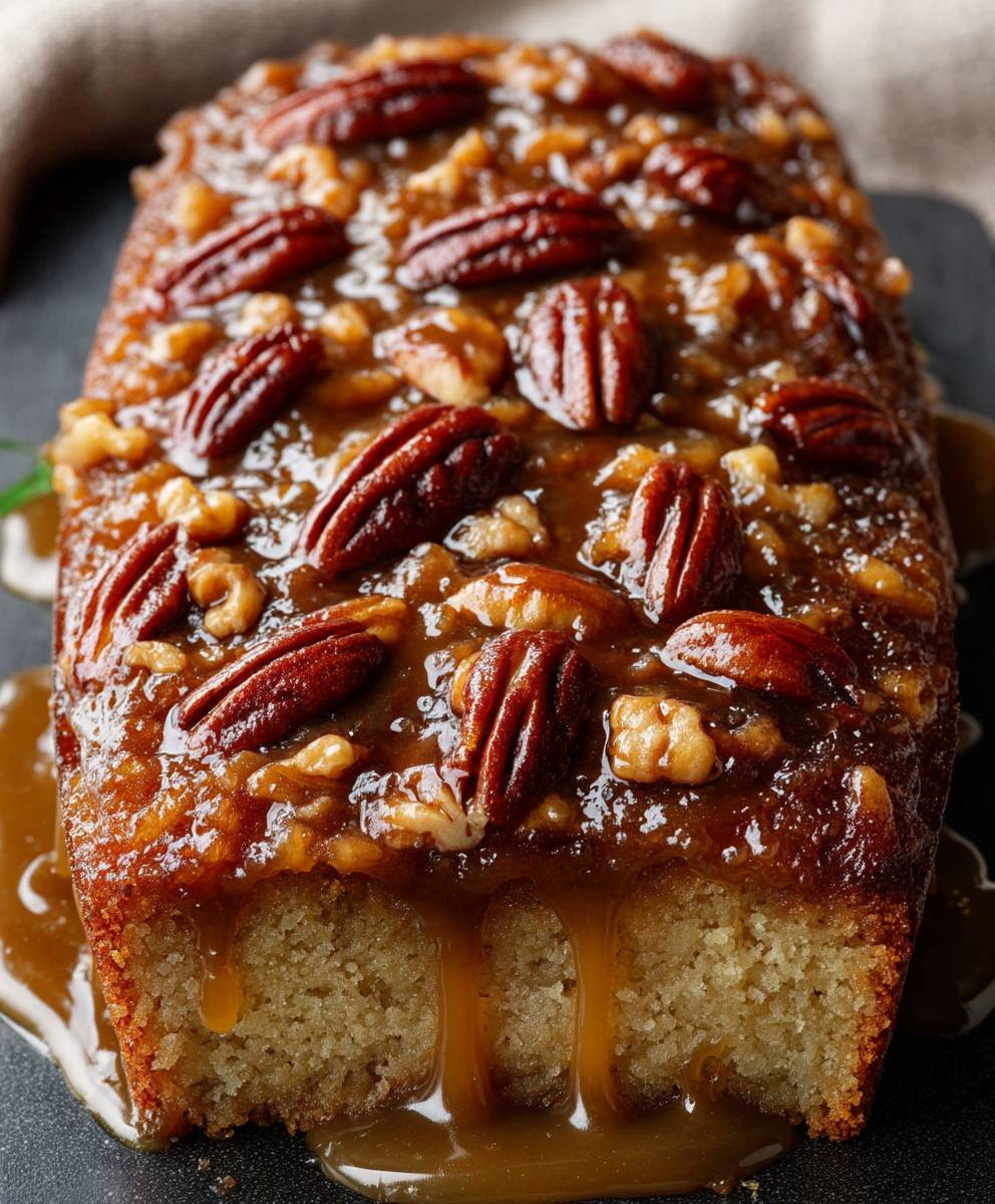 Caramel Pecan Upside Down Cake