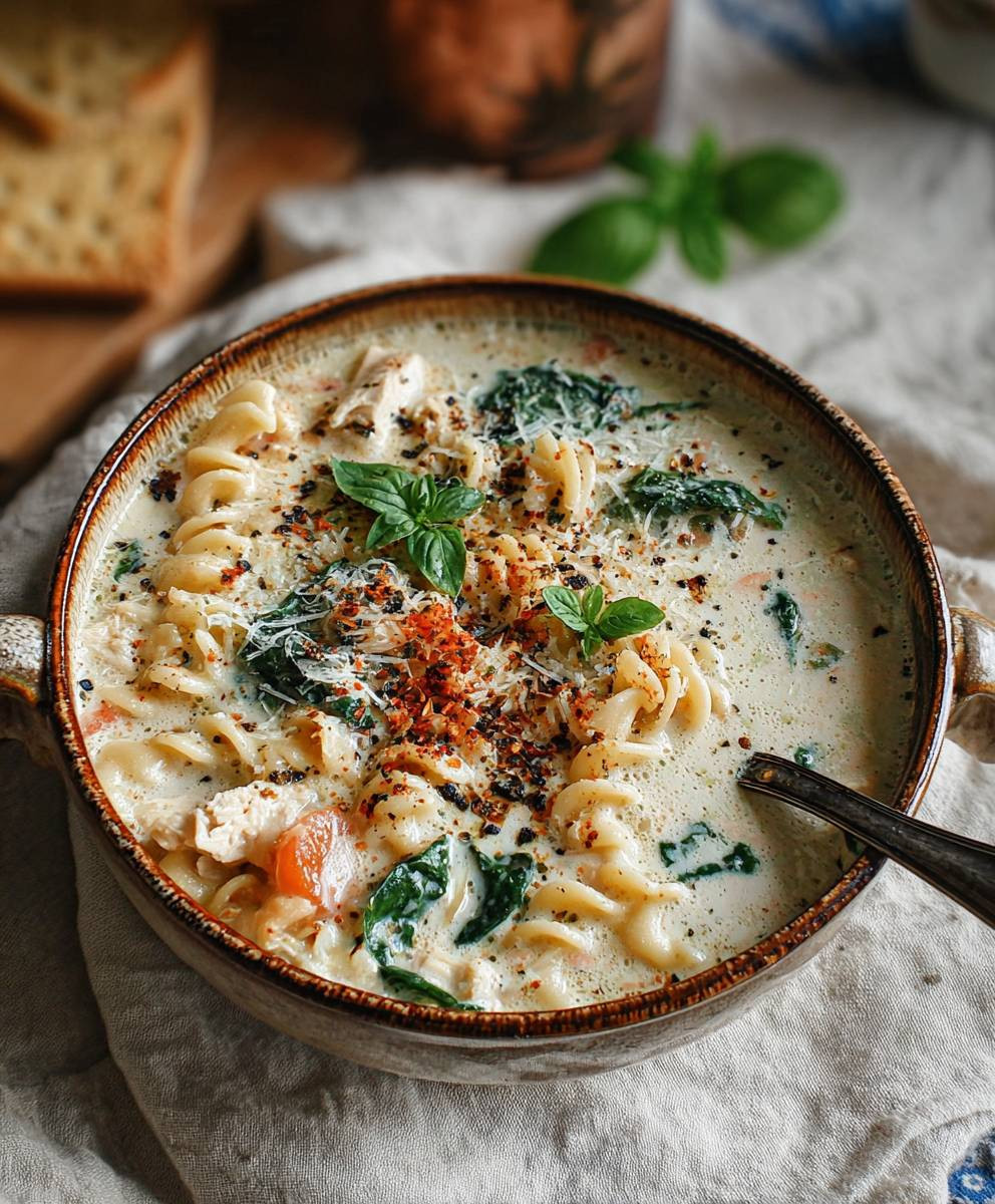Chicken Lasagna Soup