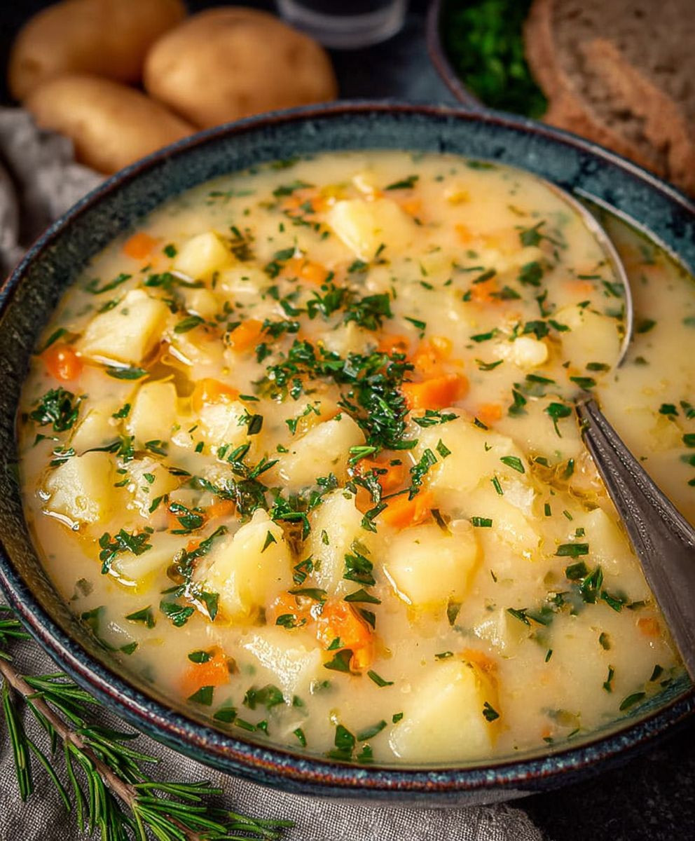 Easy vegan potato soup