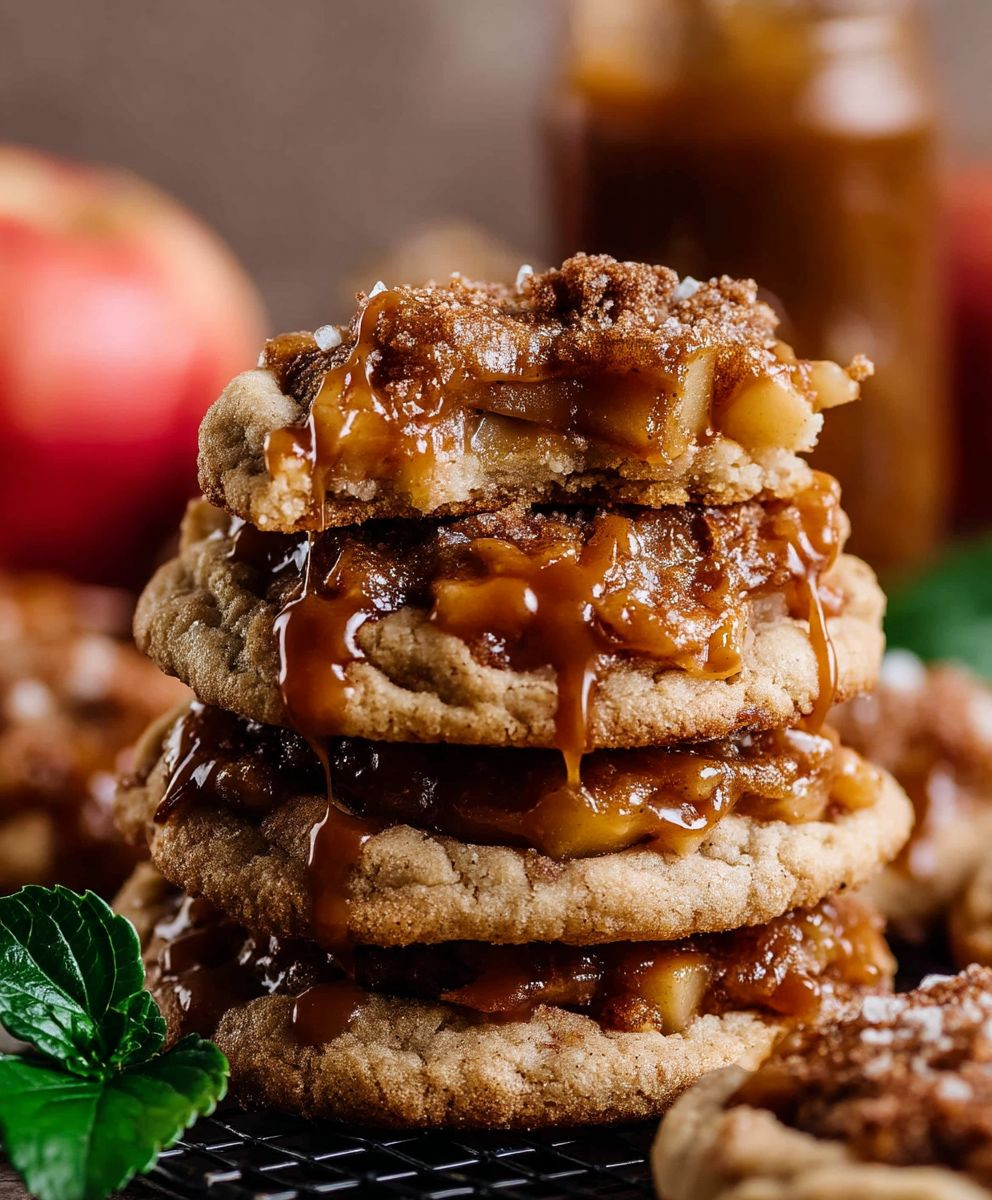 Salted Caramel Apple Pie Cookies