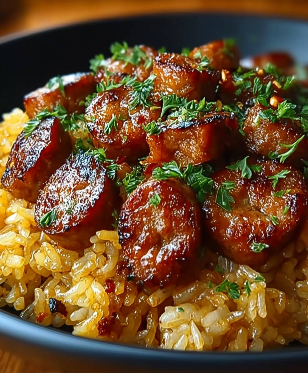 Cajun Honey Garlic Sausage Rice