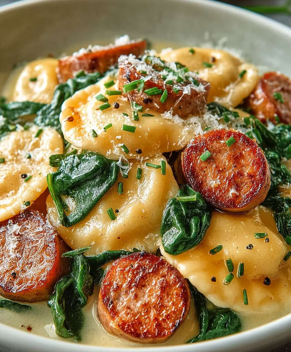 Creamy Pierogi Turkey Sausage