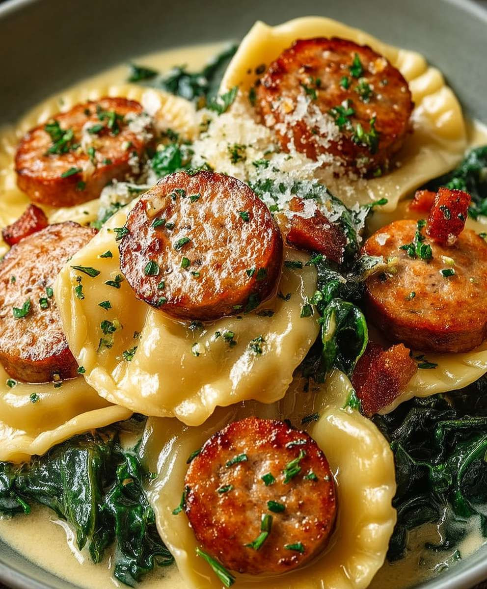 Creamy Pierogi Turkey Sausage