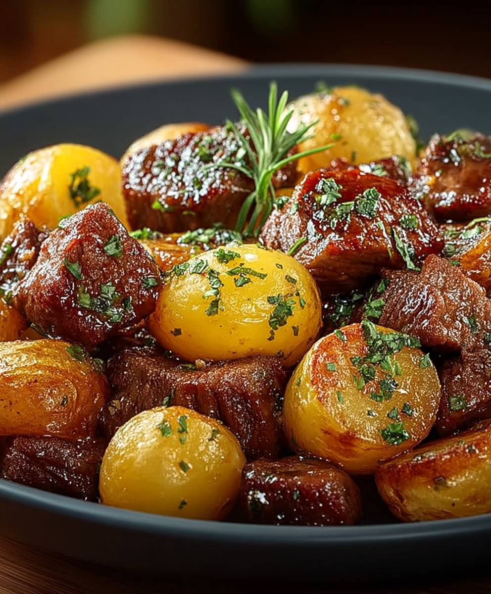 Honey Beef Roasted Potatoes