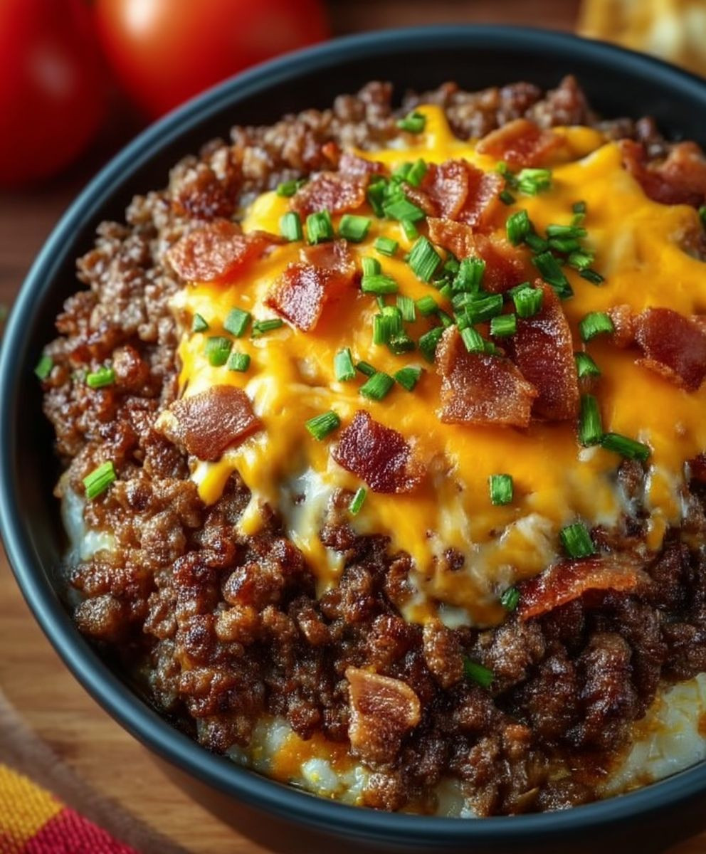 Low Carb Cheeseburger Casserole