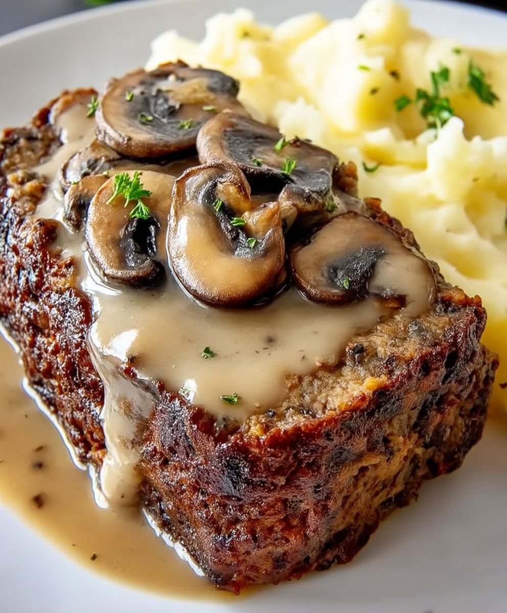 Mushroom Gravy Meatloaf