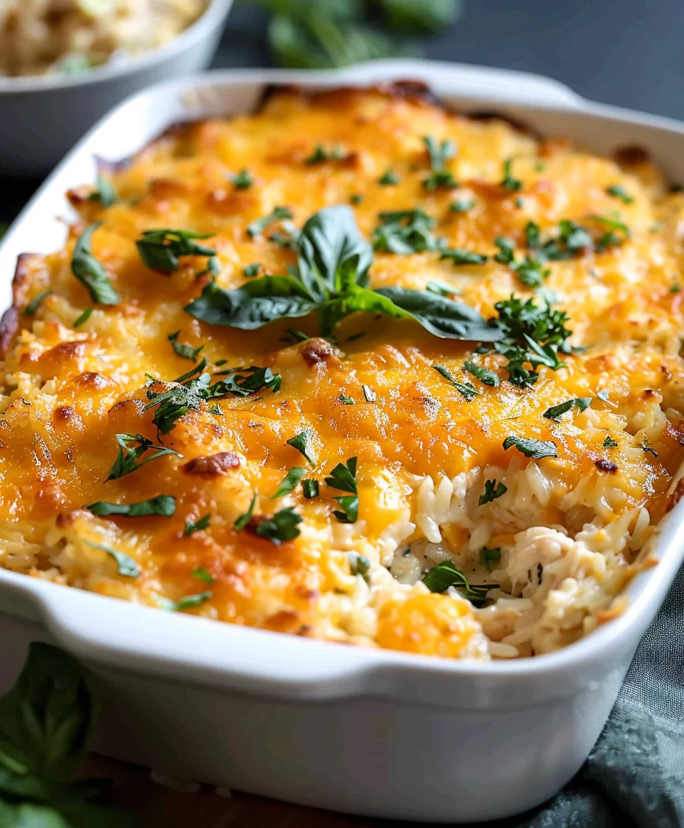 Best Cheesy Chicken & Rice Casserole - Quick Family Meal