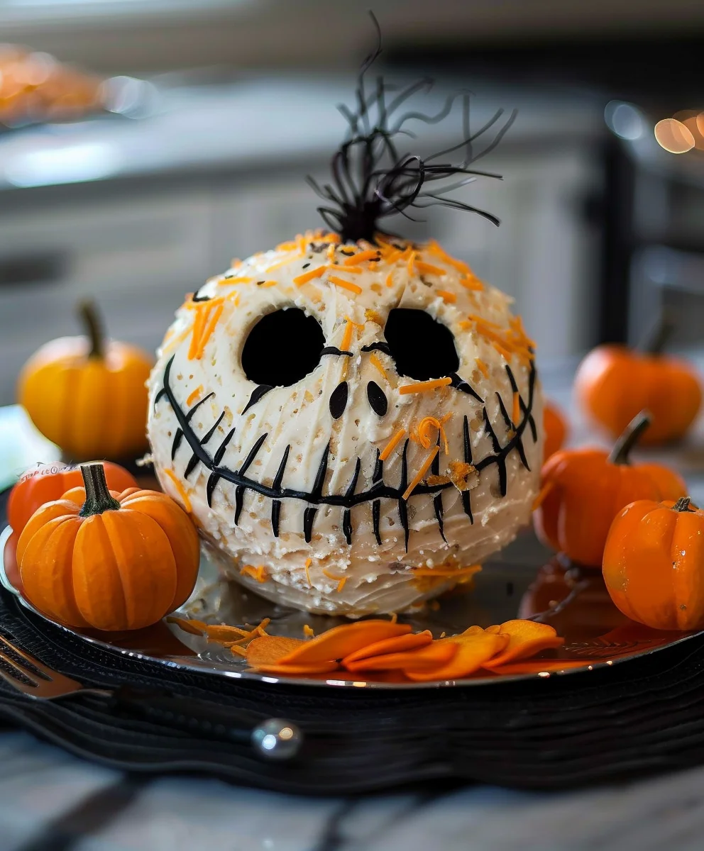 Skellington Cheese Ball: Easy Halloween Appetizer Recipe
