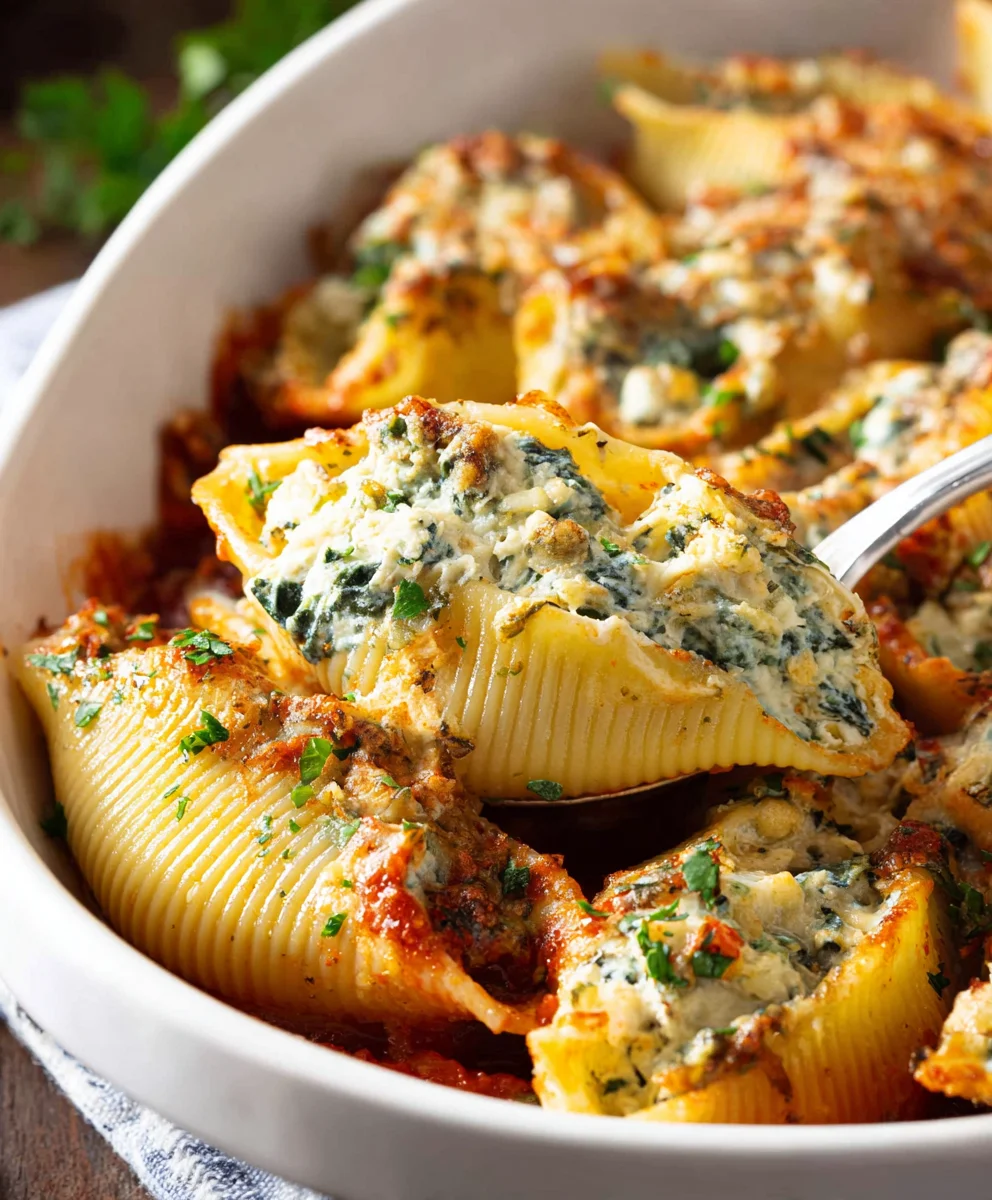 Best Creamy Spinach And Ricotta Stuffed Shells Recipe