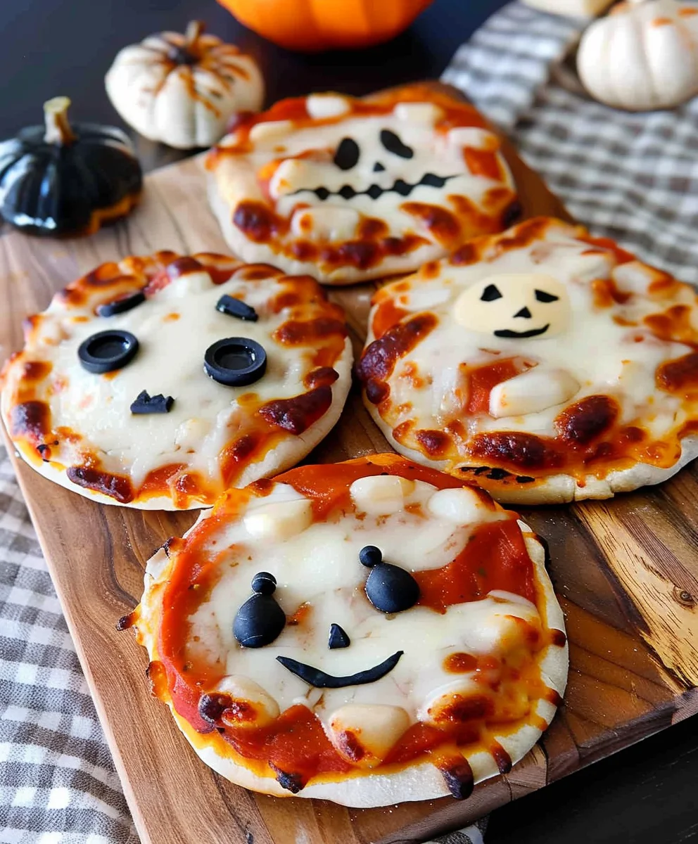 Easy Mini Halloween Pizzas Recipe Fun for Kids!