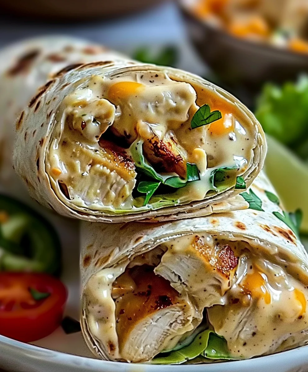 Cheesy Garlic Chicken Wraps: Easy & Flavorful Recipe!