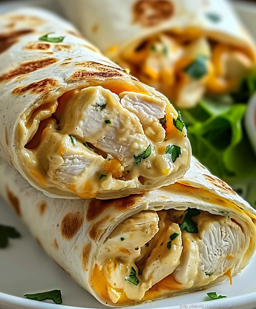 Cheesy Garlic Chicken Wraps: Easy & Flavorful Recipe!