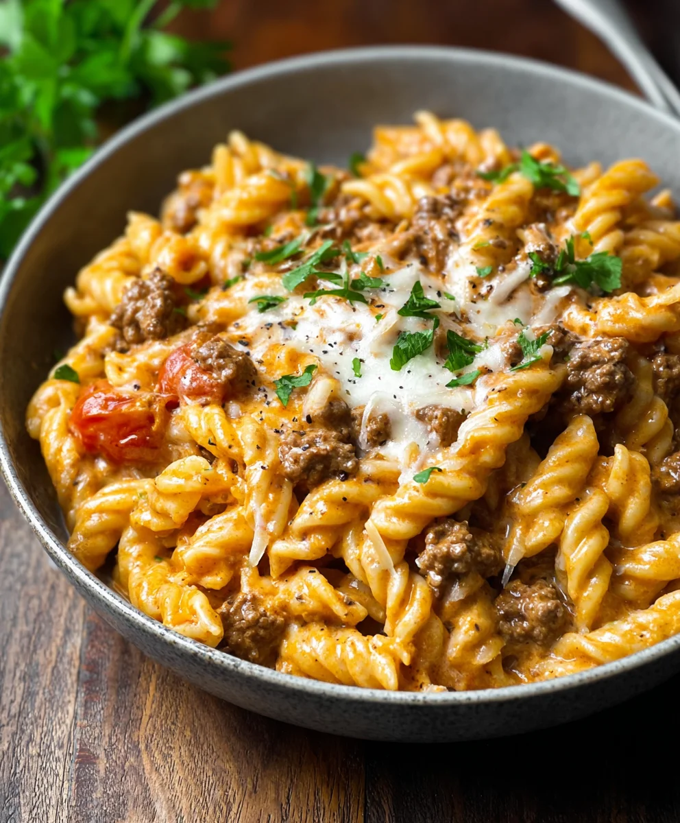 High Protein Creamy Beef Pasta: Quick Weeknight Dinner