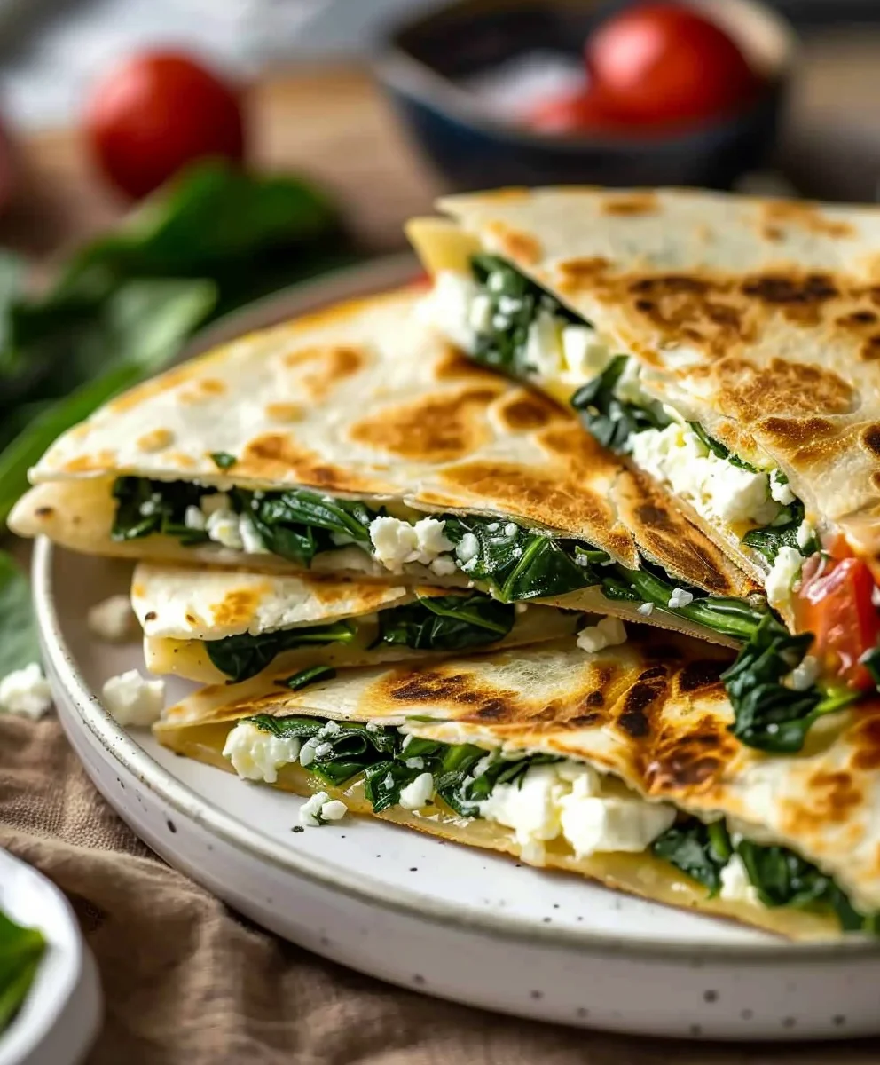 Easy Spinach Feta Quesadillas – Delicious & Healthy Lunch
