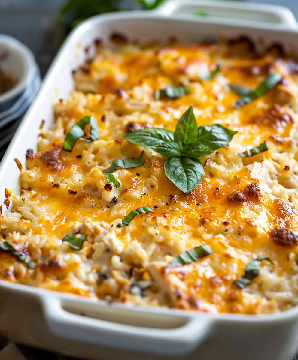 Best Cheesy Chicken & Rice Casserole - Quick Family Meal