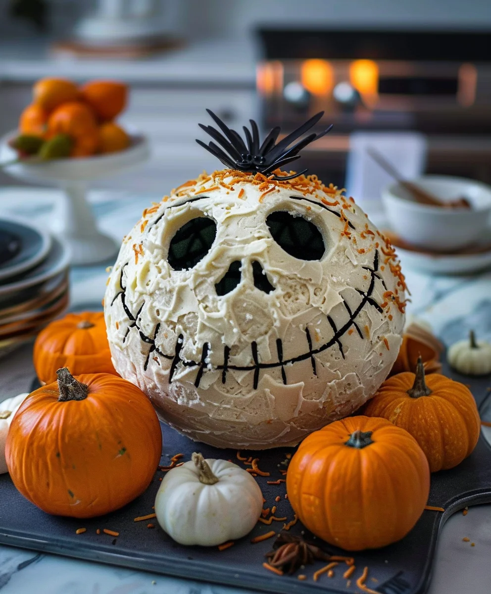 Skellington Cheese Ball: Easy Halloween Appetizer Recipe