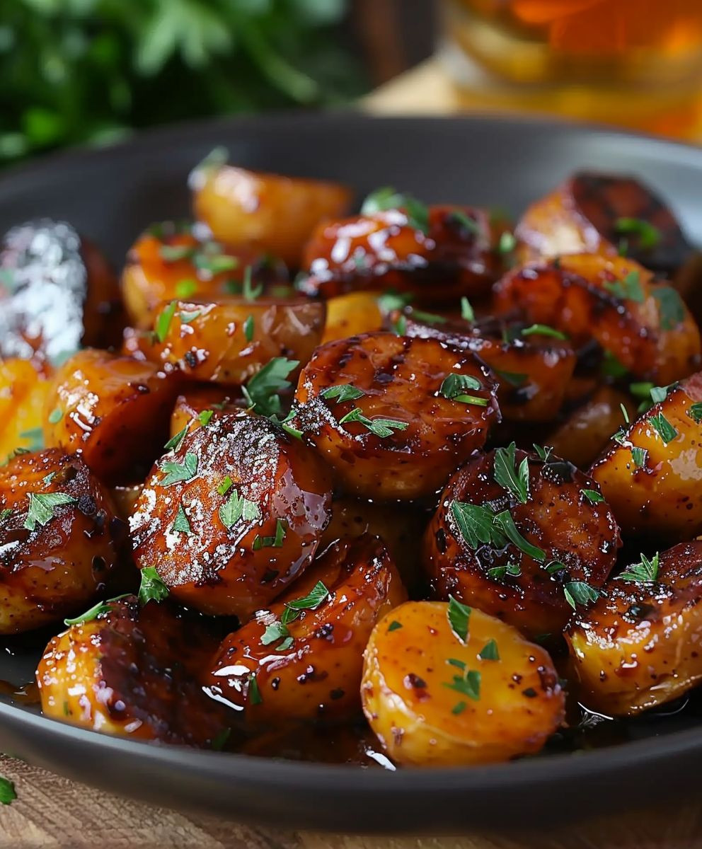 Honey Garlic Sausage Potatoes