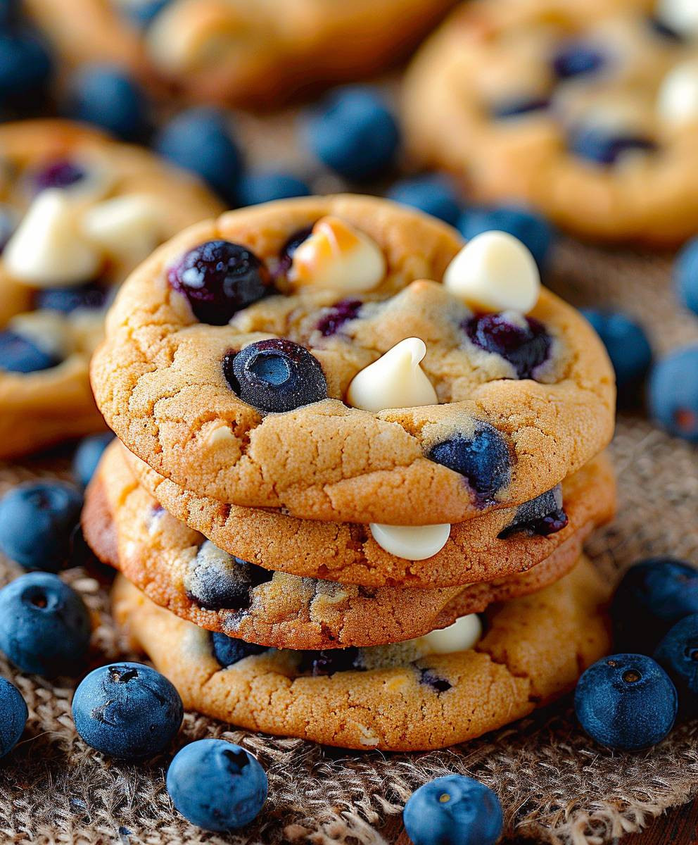 Blueberry White Chocolate Cookies