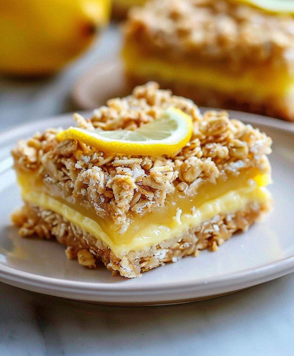 Lemon Oatmeal Crumble Bars