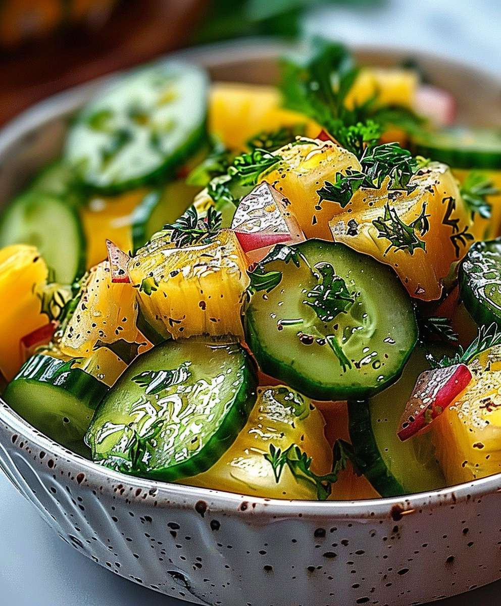 Pineapple cucumber salad