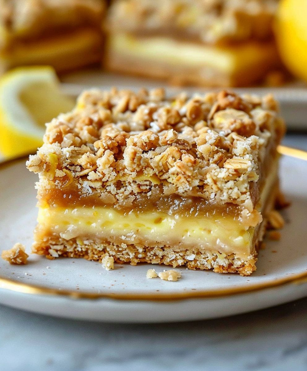 Lemon Oatmeal Crumble Bars